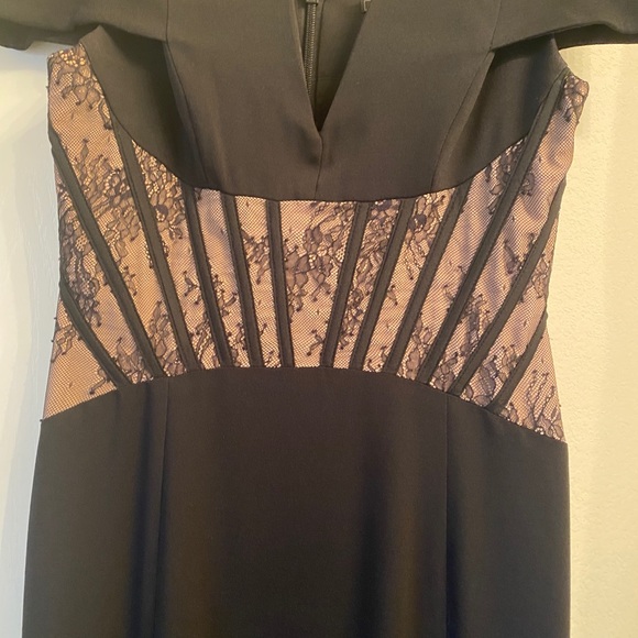 BCBG! Dress Gown Prom Formal Gala Long Black - Picture 7 of 8
